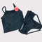 Midnight Polka-Dot Asymmetrical Tankini with Rose Accent