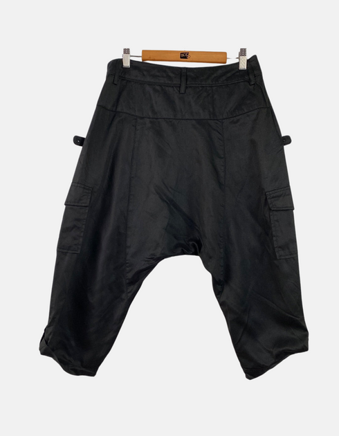 Unisex Black Cargo Harem Pants