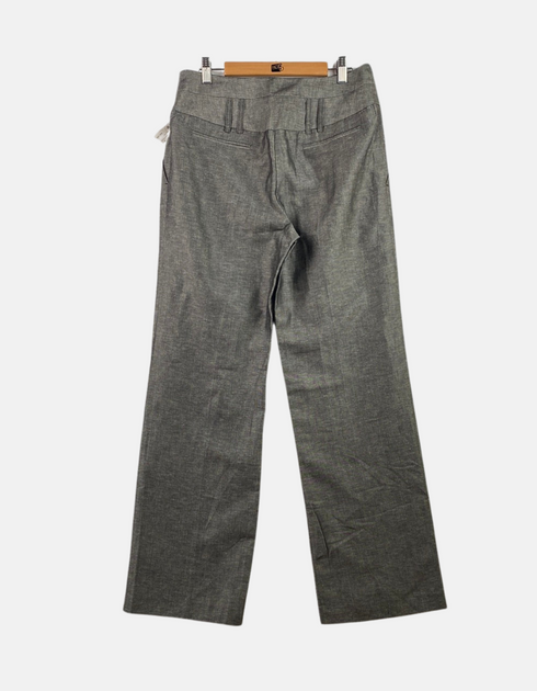 Women's Grey Wide-Leg Formal Trousers