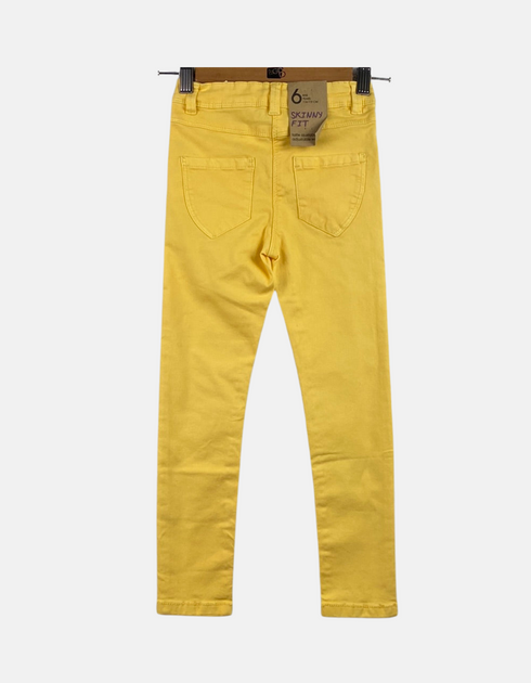 Bright Yellow Skinny Jeans for Kid Girls – Casual Fit