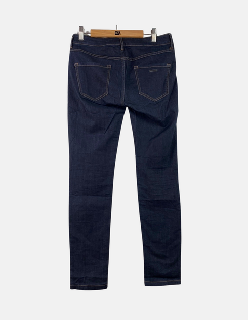 Dark Wash Straight-Leg Denim Jeans