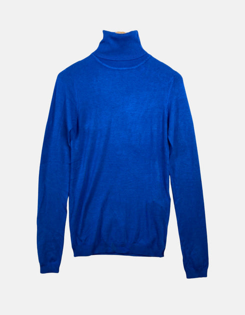 Classic Royal Blue Turtleneck Sweater