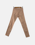 Beige Slim-Fit Trousers with Double Zipper Pockets