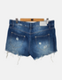 Distressed Denim Cutoff Shorts with Frayed Hem