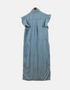 Ruffled Sleeve Denim Midi Dress