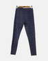 Navy Polka Dot Stretch Leggings