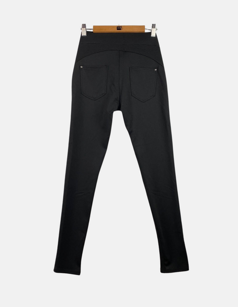 High-Rise Black Stretch Trousers