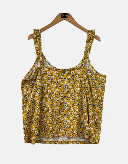 Floral Print Ruffled Strap Top For Women