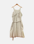Long dress white line black FM
