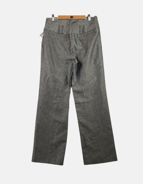 Women's Grey Wide-Leg Formal Trousers