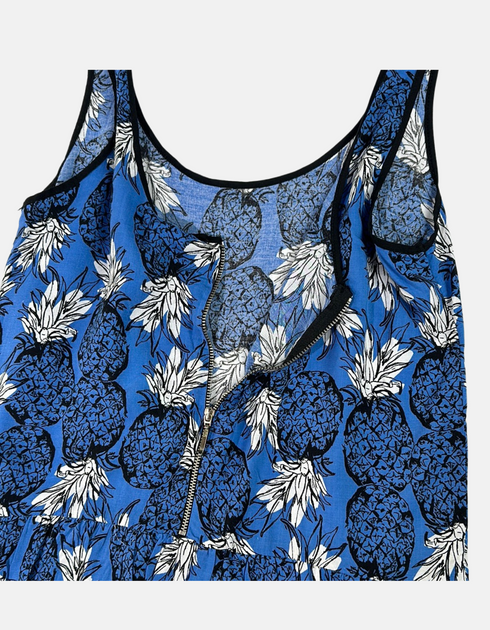 Pineapple Print Peplum Tank Top