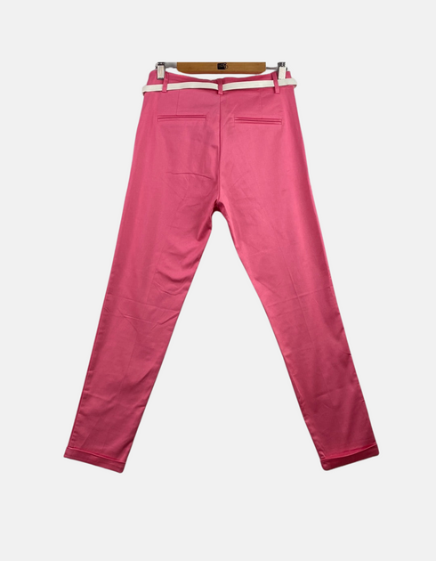 Pink colour pants with belt FM