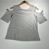 Chic Charcoal Tie-Sleeve Top