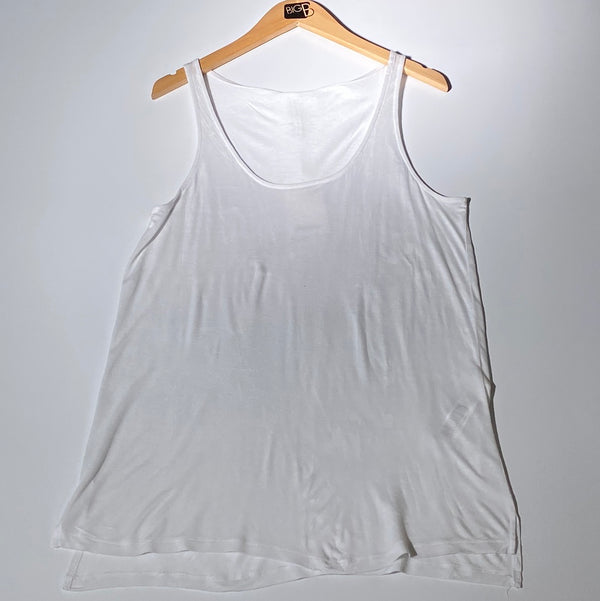 White Sleeveless Tank Top