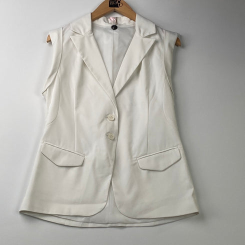 Sleeveless Tailored Vest Blazer