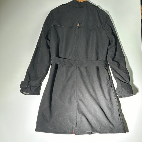 Classic Belted Trench Coat with Double-Breasted Design