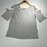 Chic Charcoal Tie-Sleeve Top