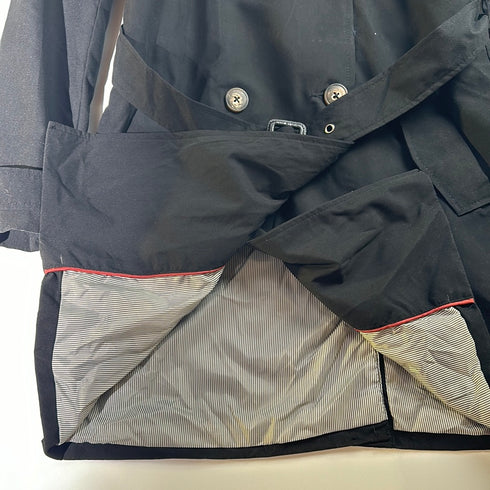 Classic Belted Trench Coat with Double-Breasted Design