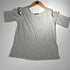 Chic Charcoal Tie-Sleeve Top