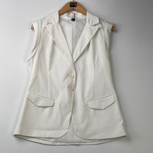 Sleeveless Tailored Vest Blazer