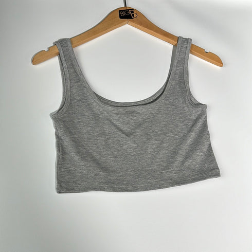 Heathered Grey Essential Crop Top