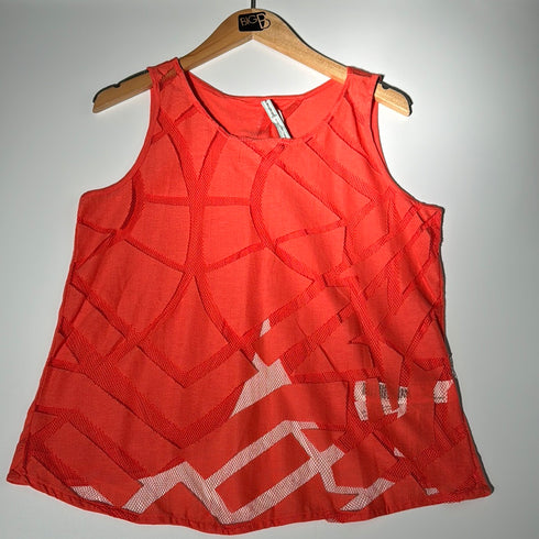 Geometric Overlay Tank Top