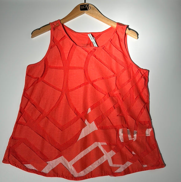 Geometric Overlay Tank Top