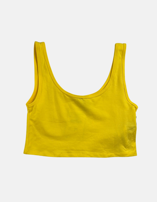 PLAIN SCOOP NECK CROP TANK TOP