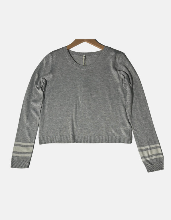 Modern Grey Crop Sweater FM