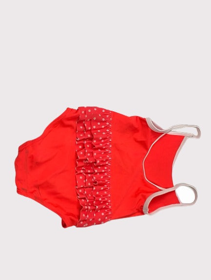 Bold Red Polka-Dotted Swimsuit for the Playful Tot
